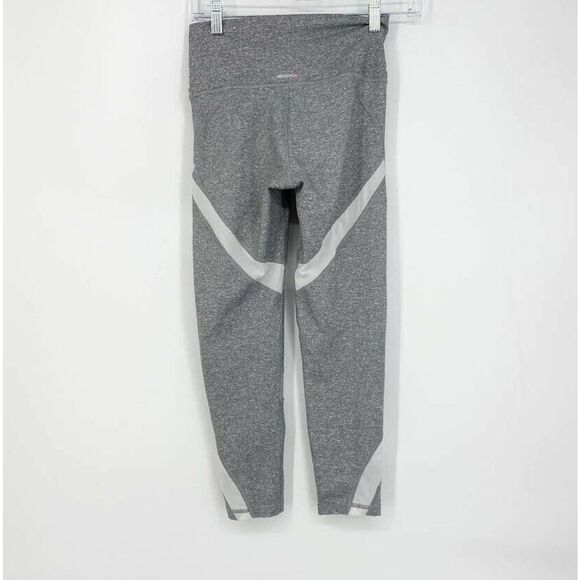 Aerie Women's Gray White‎ Mesh Panel High Waist 7/8 Active Leggings Small Short - Picture 2 of 7